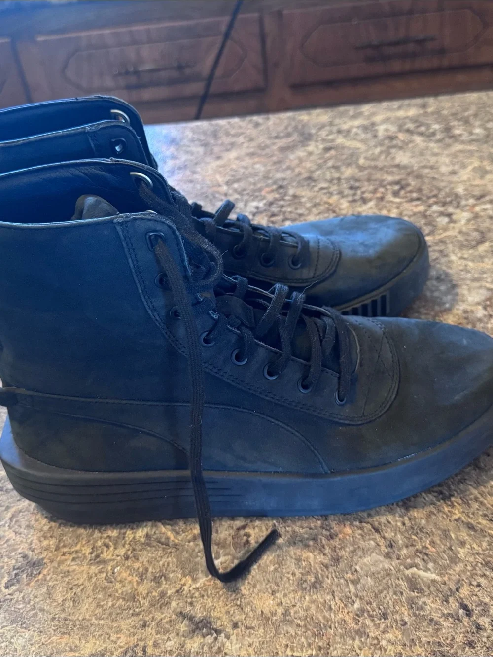 Men's The Weekend x Puma Parallel Black Hi-top Lace-Up Boots